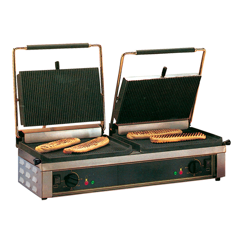 Roller Grill Contact Grill "Double Panini" gegroefd