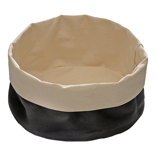 Broodmand beige/zwart rond Ø 20  x 9 (h) cm