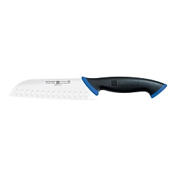 Wüsthof PRO colour Japans Koksmes Santoku met kuiltjes 4860b blauw