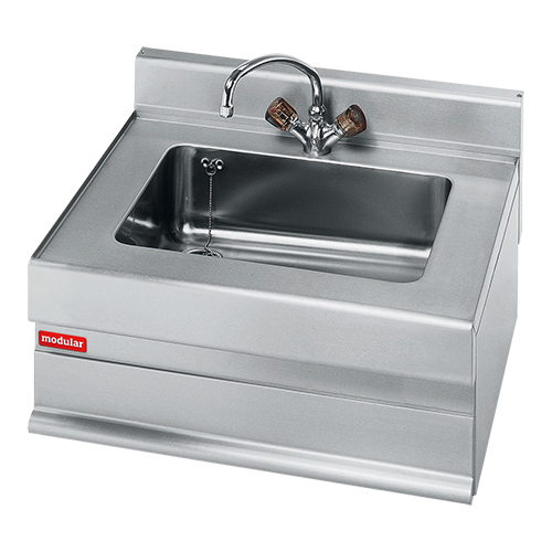 Modular Spoelbak 65/70 L inclusief mengkraan overloop en afvoer