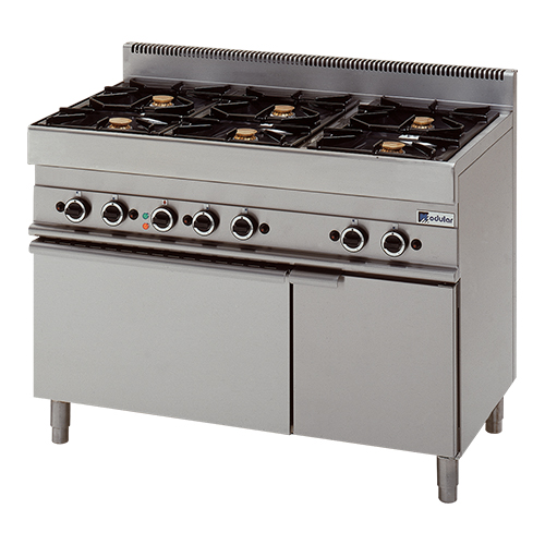 Modular 650 Gasfornuis met 6 branders en elektrische heteluchtoven