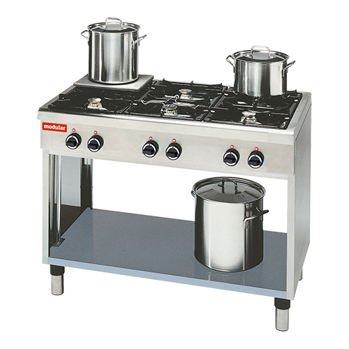 Modular 650 Gaskooktafel met 6 branders propaan