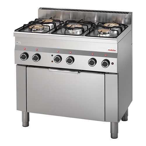 Modular 600 Gasfornuis met 5 branders en gasoven en elektrische grill