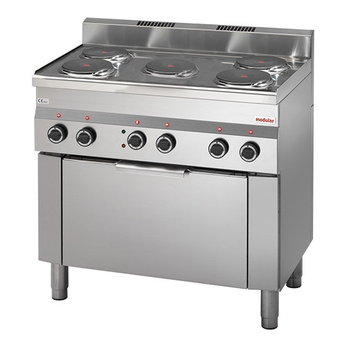 Modular 600 Elektrisch Fornuis met 5 kookplaten en elektrische oven
