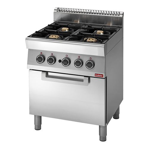Modular 700 Gasfornuis met 4 branders en gasoven