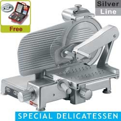 Diamond Professionele verticale Snijmachine “fijnkost” Ø 35 cm - Silver Line