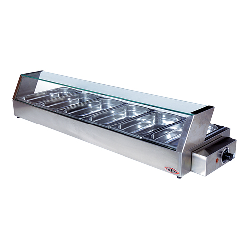 Stilfer Bain Marie Warmhoudvitrine 6x GN 1/3