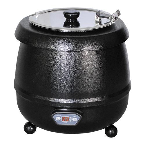 Bistro Au Bain Marie Soepketel 10 liter Ø 35 cm met digitale thermostaat zwart