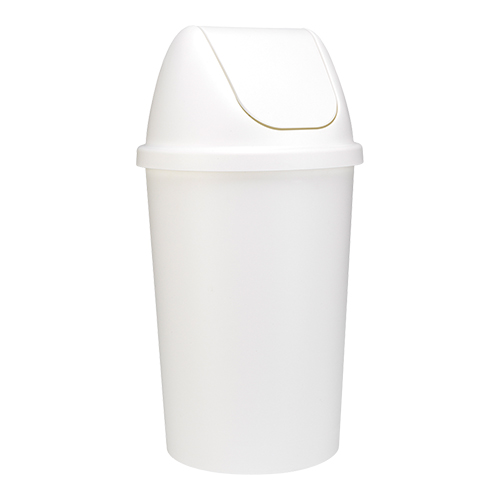 Afvalbak 45 liter met tuimeldeksel wit Ø 38 cm