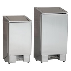 Combisteel Afvalbak 60 liter met voetpedaal RVS