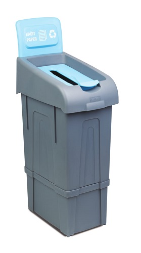 Combisteel Scheidingsafvalbak Papier 80 liter grijs