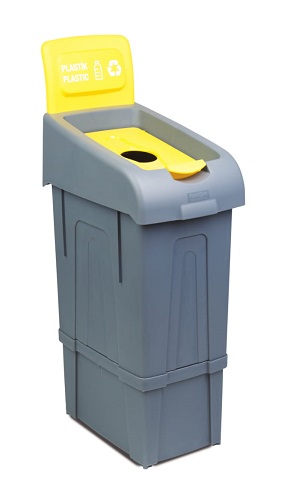 Combisteel Scheidingsafvalbak Plastic 80 liter grijs