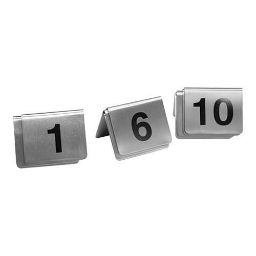 Tafelnummers - set nummers 1-10 - 5,5 x 3,5 (h) cm