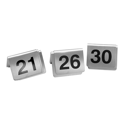 Tafelnummers set nummers 21-30 - 5,5 x 3,5 (h) cm