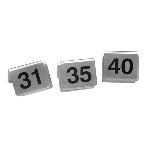 Tafelnummers - set nummers 31-40 - 5,5 x 3,5 (h) cm