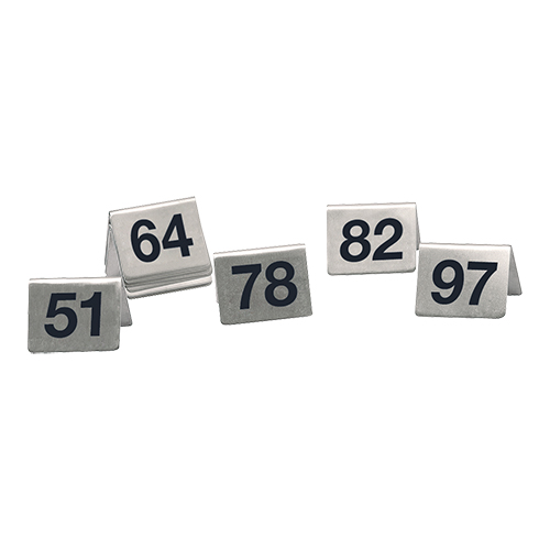 Tafelnummers - set nummers 51-100 - 5,5 x 3,5 (h) cm