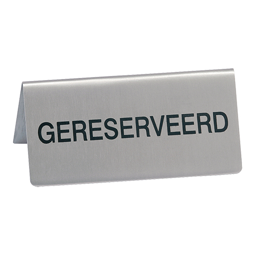 Tafelbordje "GERESERVEERD" 10 x 4,5 (h) cm