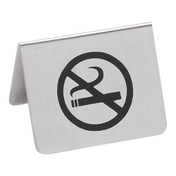 Tafelbordje "NO SMOKING" 5,5 x 4,5 (h) cm