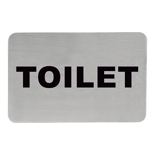 Tekstplaatje - model toilet - 11 x 6 cm - zelfklevend