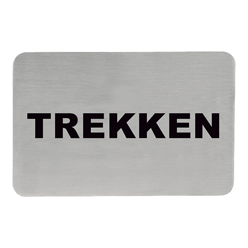 Tekstplaatje model trekken 11 x 6 cm zelfklevend