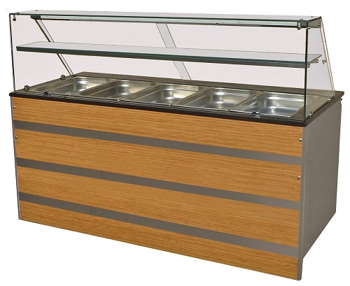 Combisteel gekoeld Buffet Wenge 5x GN 1/1