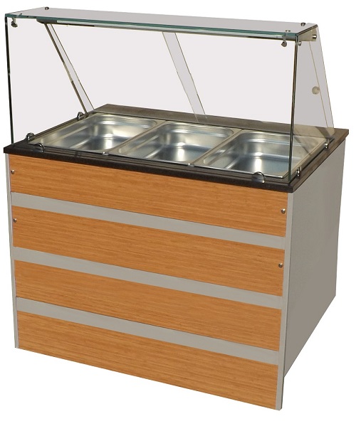 Combisteel Warm Buffet Wenge 3x GN 1/1