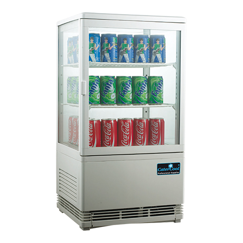 CaterCool opzet Koelvitrine 58 liter wit