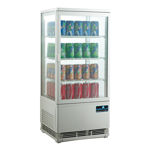 CaterCool opzet Koelvitrine 68 liter wit