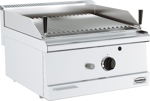 Combisteel Lavasteengrill geribd op gas - Standard Line 600