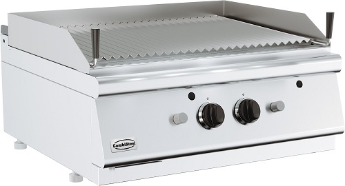 Combisteel Lavasteengrill geribd op gas - Standard Line 700