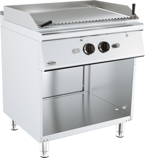 Combisteel Lavasteengrill geribd op gas - Standard Line 700