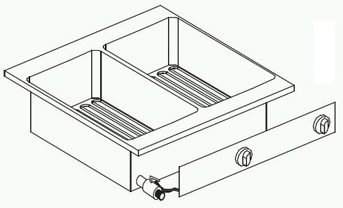 Combisteel Drop-in Elektrische Friteuse 2x 10 liter