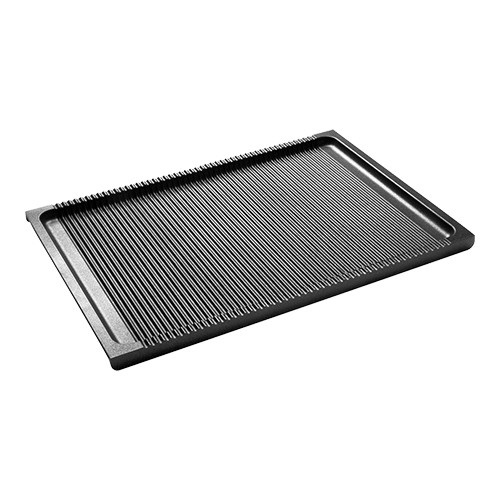 Grillplaat 38 x 26,5 cm gegroefd