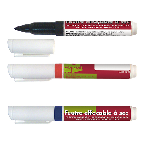 Krijtstift set donkerblauw, rood en zwart