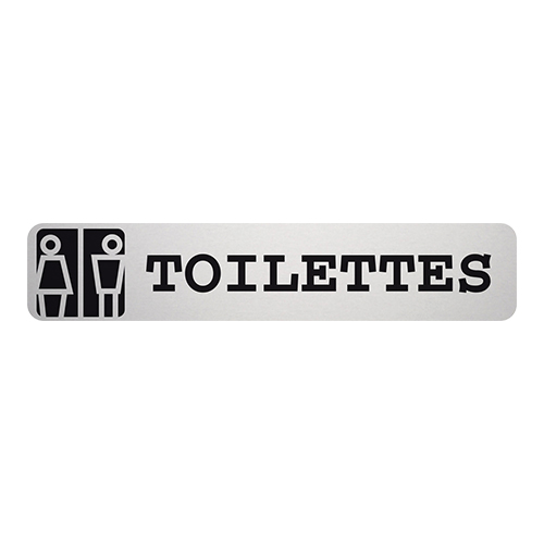 Tekstplaatje - toilettes - 8,5 x 16 cm - zelfklevend