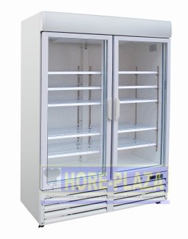 Combisteel Vrieskast 920 liter met 2 glasdeuren wit