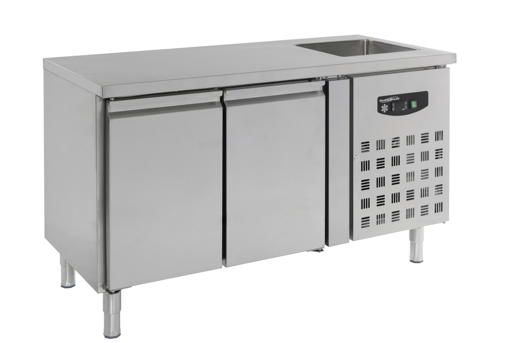 Combisteel Koelwerkbank met spoelbak en 2 deuren