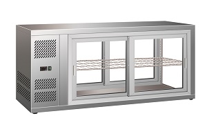 Combisteel Gebaksvitrine 150 liter met 1 etage