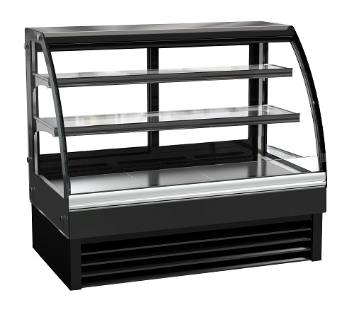 Combisteel Koelvitrine 236 liter met 2 etages zwart