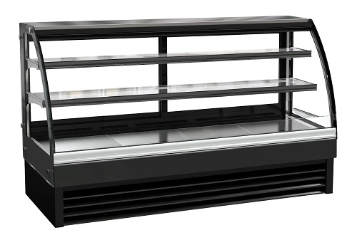Combisteel Koelvitrine 400 liter met 2 etages zwart