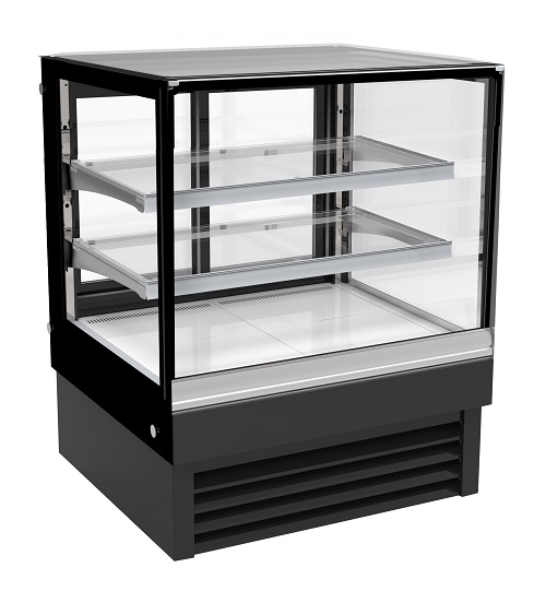 Combisteel Koelvitrine 190 liter met 2 etages zwart