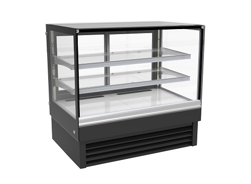 Combisteel Koelvitrine 257 liter met 2 etages zwart