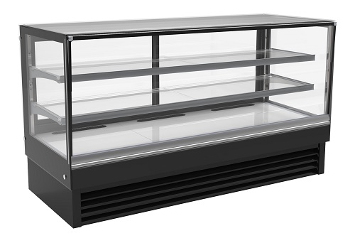 Combisteel Koelvitrine 436 liter met 2 etages zwart