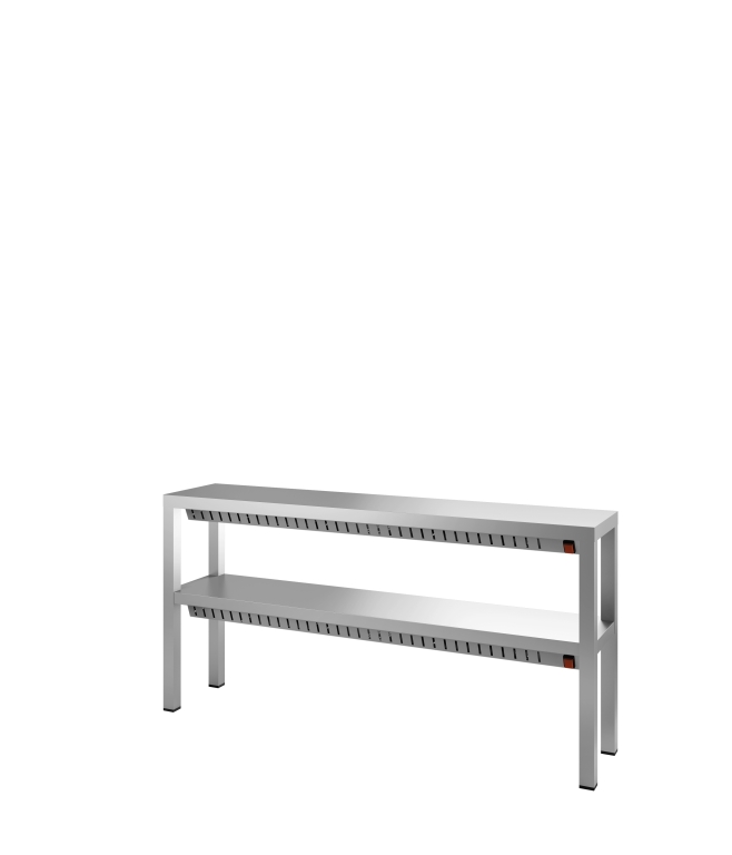 Combisteel Verwarmde Etagere 160 (l) cm 2 niveaus