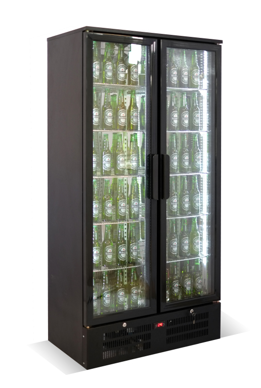 Combisteel Barkoeler 458 liter zwart met 2 deuren geventileerd