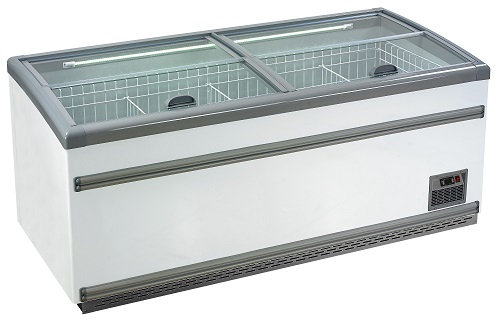 Combisteel Vrieskist 530 liter met glasdeksel