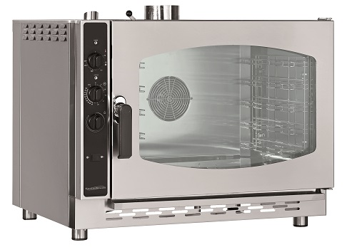Giorik Convectie Oven 5x GN 1/1 met bevochtiger en motor met 2 snelheden op gas