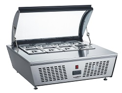 Combisteel IJsopzetvitrine 67 liter 8x GN 1/6