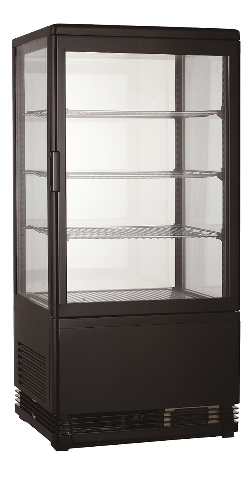 Combisteel Koelvitrine 68 liter met 3 etages zwart