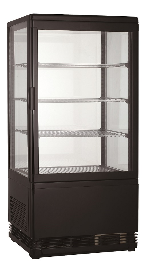 Combisteel Koelvitrine 78 liter met 3 etages zwart